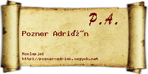 Pozner Adrián névjegykártya