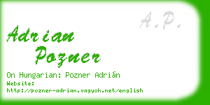 adrian pozner business card